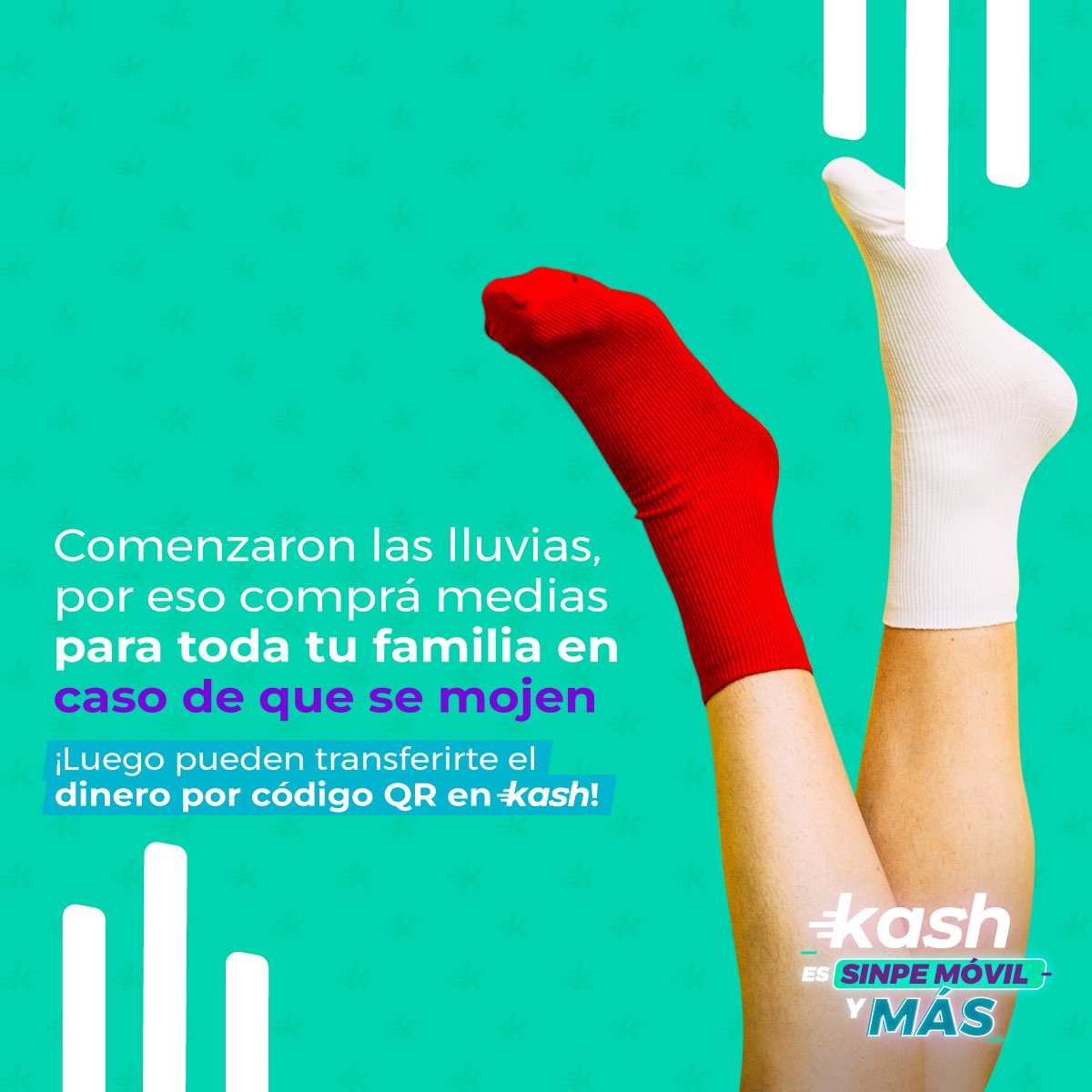 hola_kash's tweet photo. ¿A quién no se le han mojado las medias en tiempo de lluvias?

Por eso, comprá medias para toda tu familia para prevenir y ellos pueden enviarte el dinero por Kash con su función de código QR de forma fácil y segura.

Mirá cómo enviar por QR: https://t.co/LDNxGpn8mh https://t.co/onnKj7aLqU