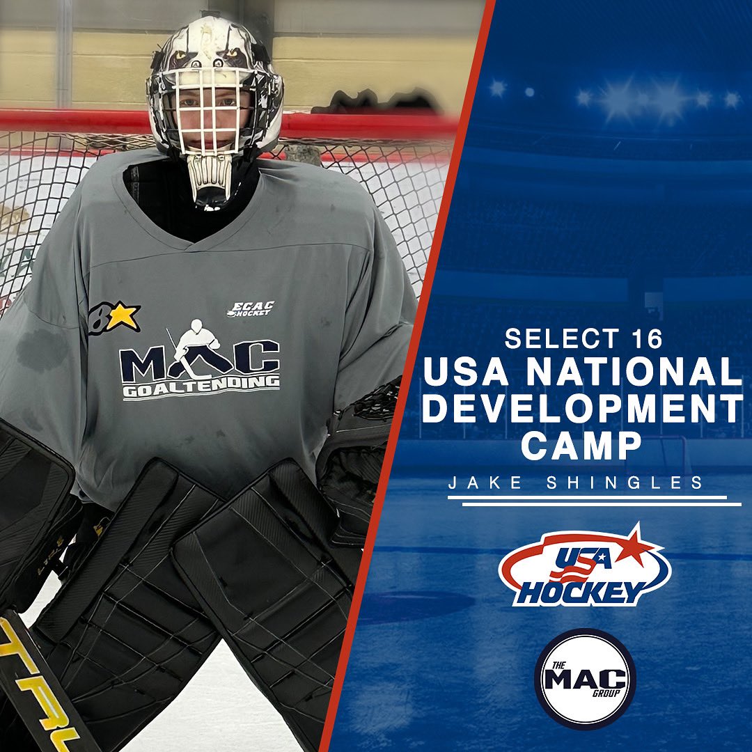 MACGoaltending's tweet photo. Congrats to Jake on making the Select 16 USA National Player Development Camp! #TheMACGroup https://t.co/5XE8zYd9QA