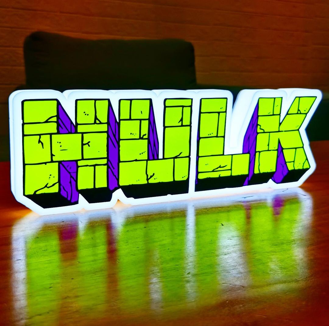 Did you know that the Hulk was initially supposed to be gray, but due to printing limitations, he was changed to his iconic green color?

#Hulk #Vintage #LEDsign #MarvelDecor #Superhero #RetroDesign #HomeDecor #ManCave #GeekDecor #ComicBook