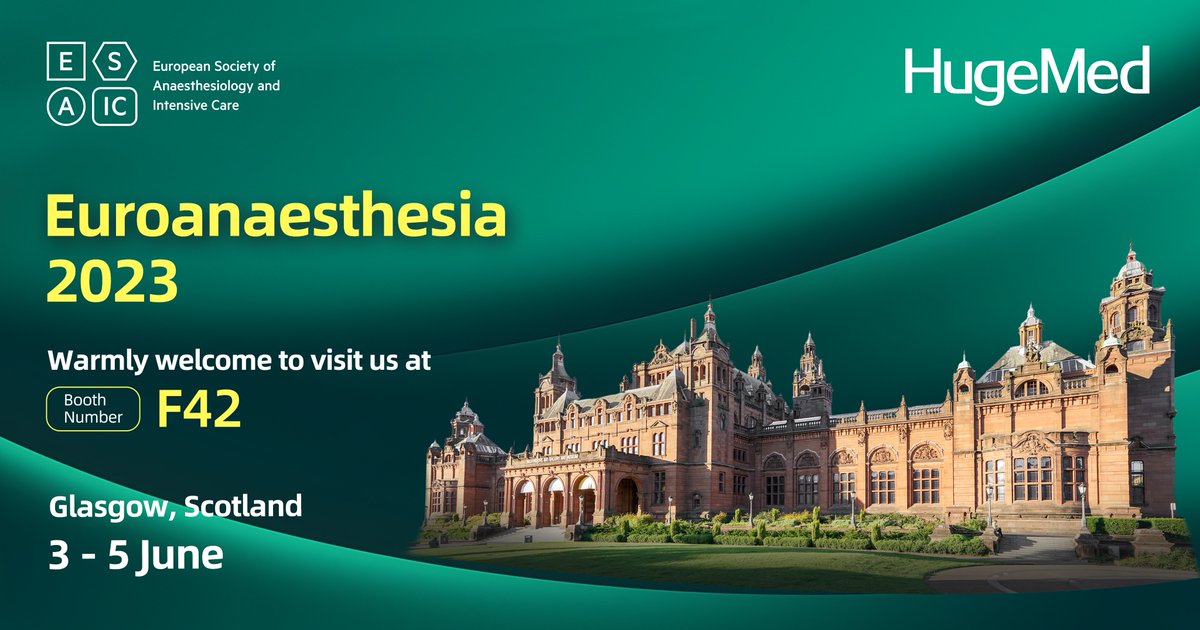 ESAIC in Scotland is about to start, come and visit our booth F42 and learn more about our products and latest developments.

Don't miss this incredible opportunity, we look forward to seeing you at the conference!

#Hugemed #ESAIC23 #Endoscope #SingleUse #Anesthesia #Urology