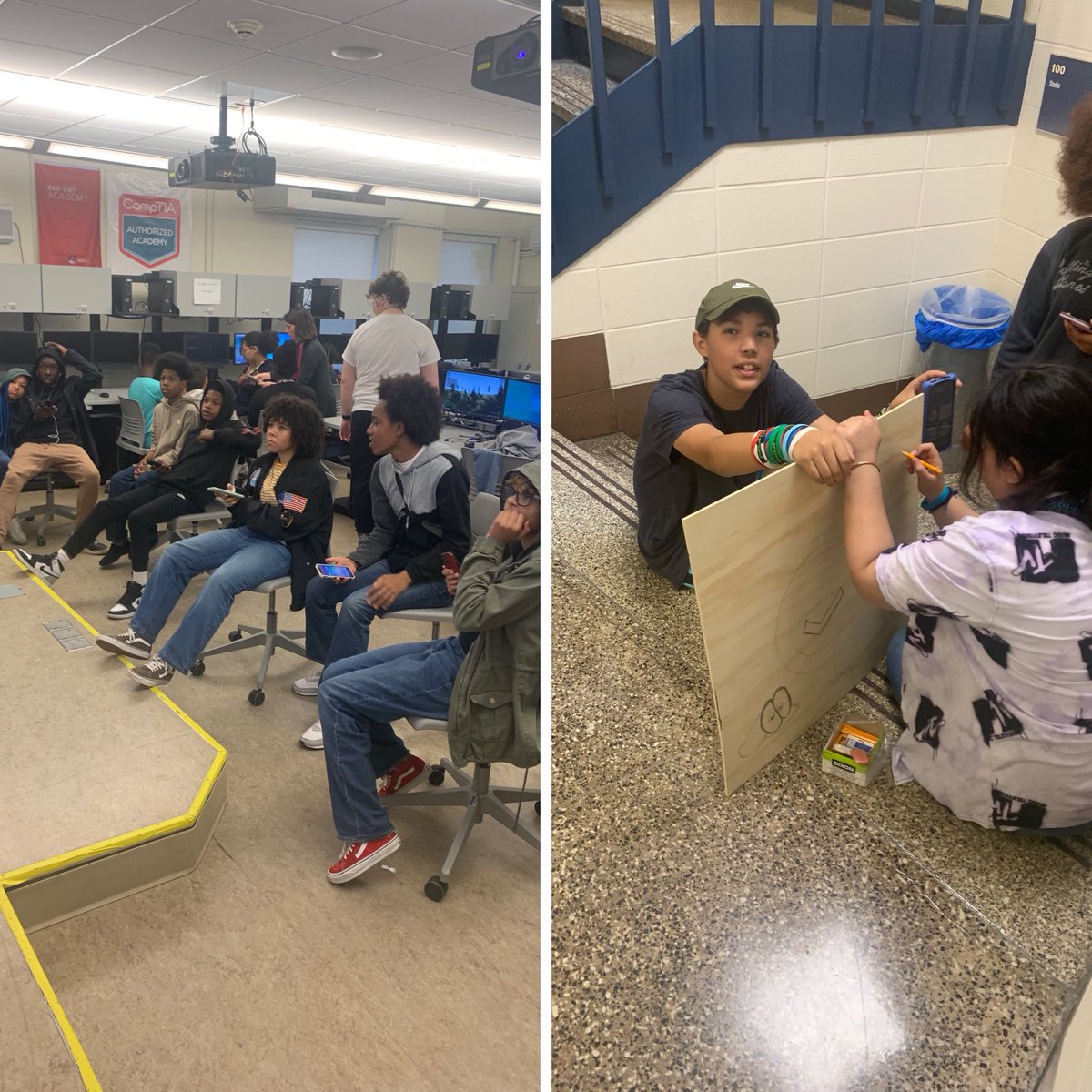 YDInvestigators's tweet photo. Young investigators participating in a Kahoot demonstration and technical workshop on the operation and use of drone technology to understand the rules around flying drones and worked to design a take off and landing pad.  @BarackObamaYPS @YonkersSchools @ypscommunity https://t.co/5Kc66a8NpC