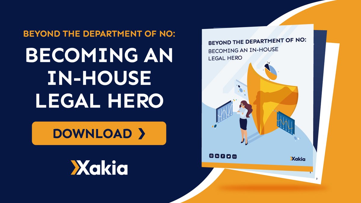 xakiatech's tweet photo. Go beyond the Department of No - it's time for your #legalteam to gain the visibility and credibility you deserve! Download our latest #whitepaper here: https://t.co/qdWJjKcy0g
#legaltech #mattermanagement #legaltechnology #InHouseLegal #LegalOps #inhousecounsel #inhouselawyers https://t.co/ahNuRSKmRu