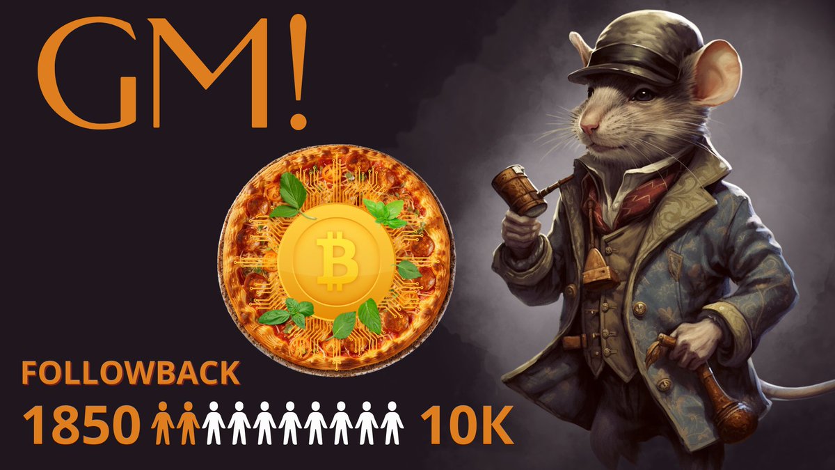 GM everyone! ❤️🐀
 Today we are celebrating: 
🍕#BitcoinPizzaDay
🕵️‍♂️#SherlockHolmesDay
Let's enjoy a taste of the world's most expensive pizza and appreciate the genius of the world's greatest detective. 
‘Where are all my bitcoins, Watson?’
‘I ordered a pizza, Holmes!’