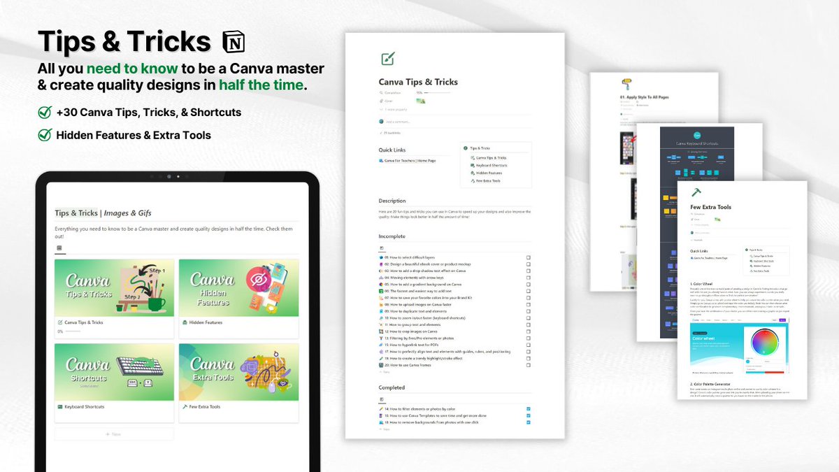 Notion4Ts's tweet image. The Canva Resource template is my most popular template with over 1000+ sales. 🚀
For the first time ever I am giving it away for free for the NEXT 48 hrs! ⏰
🚨 100s of tutorials, tips, tricks, articles & ideas 🚨
👉 Follow @Notion4Ts
👉 Like & RT this Tweet
👉 Reply "🚀"
