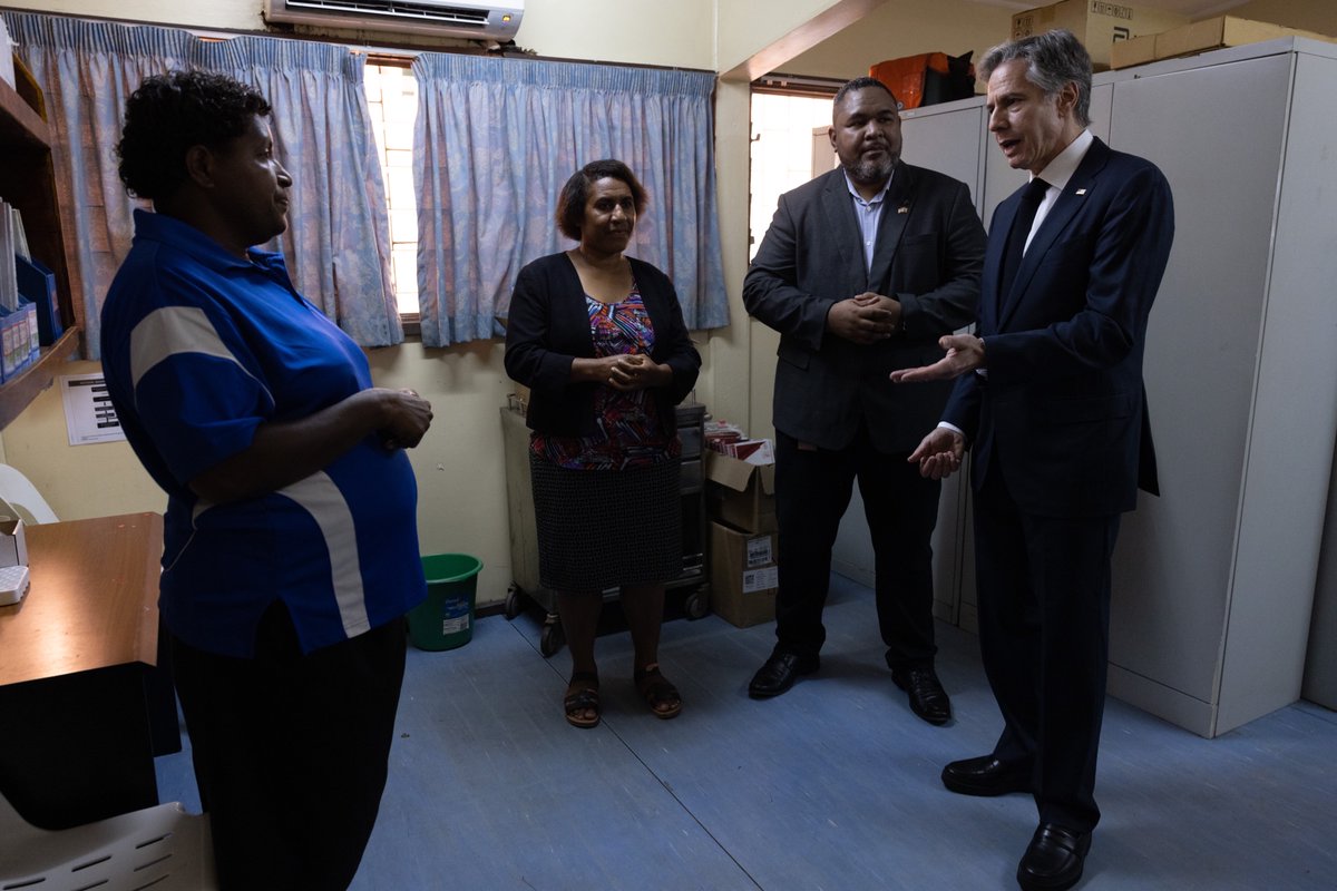 RTStateDept: RT <a href="/SecBlinken/">Secretary Antony Blinken</a>: We will continue to work with our partners to promote prevention, testing, and treatment for HIV/AIDS in Papua New Guinea, as we have for the past 17 years. Through <a href="/PEPFAR/">PEPFAR</a>, we are helping the people here who suffer the highe…