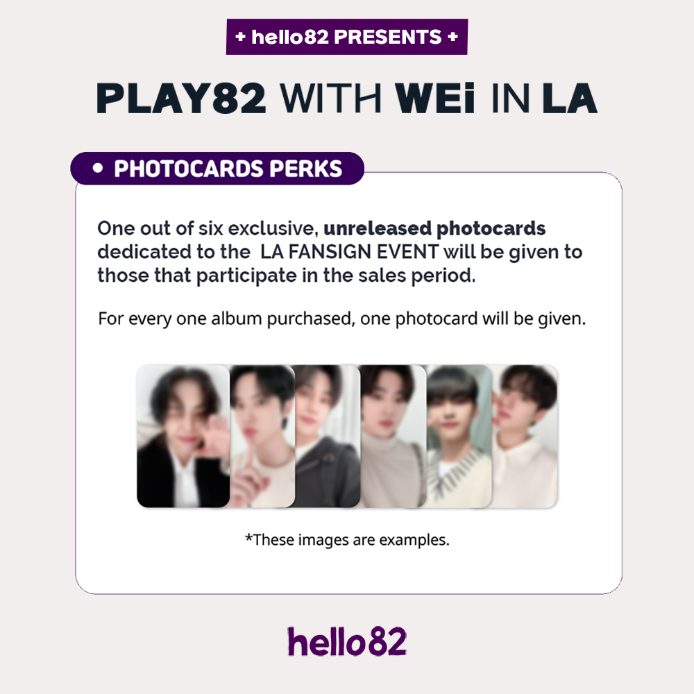 hello82shop's tweet photo. @WEi__Official A sneak peek of WEi's exclusive, unreleased photocards ✨

➡ https://t.co/g61owTYfdU
📅 ~ May 22, 5PM PDT
✅ Winners Announcement: May 26, 2PM PDT

@WEi__Official
#PLAY82_WEi #WEixhello82 #WEi #hello82 https://t.co/O7PFaHaVm3