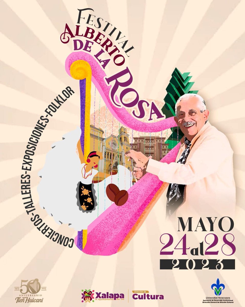 egreteauv's tweet photo. Egresados_UV: RT @LuzioUV: #UV_CulturaArtística 
Este festival es en honor al gran Mtro. Alberto de la Rosa,  director y fundador de #TlenHuicani. ¡No debes faltar! 
24 al 28 de mayo | Distintas sedes y horarios en Xalapa https://t.co/HvDn6QAmEX