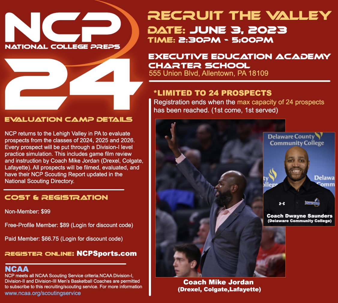 CLSportsEyeQ's tweet photo. I’m ready to get to AZ to cover 🏀 prospects at @Section7Az  June 23-25.  
#GetNCP 

Before that I will be hosting NCP 24 in Allentown, PA. Get registered and get to the Lehigh Valley June 3. 
1 hr from Phila. 
1 hr 15 from NYC on the way to Spooky Nook. 
https://t.co/kb9FHqFsA0 https://t.co/lfIux3PgYq