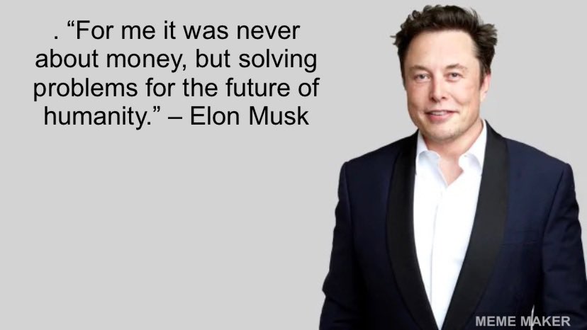 kerrikgray's tweet photo. When the love of humanity is more important than money.

.@elonmusk .@mayemusk https://t.co/lS8Rs3gXc6