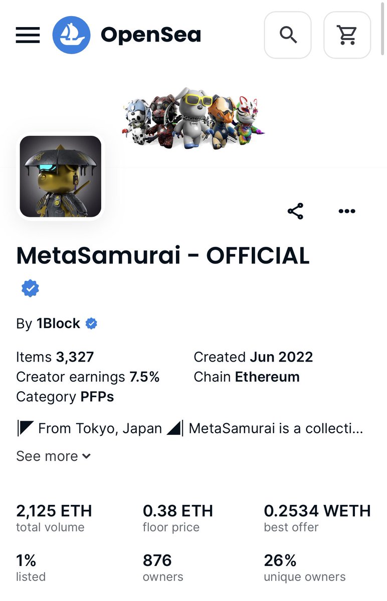 NFT_shuhei's tweet image. 昨日が私の誕生日ということで
OSのアイコンを私所有のメタサムに
していただきました🐶🙏
@1block_official 

これからもメタサム伝道師として
少しでもメタサムライの良さを
伝えられるよう努めてまいります✨

#MetaSamurai #1BLOCK #NFT
#メタサム伝道師