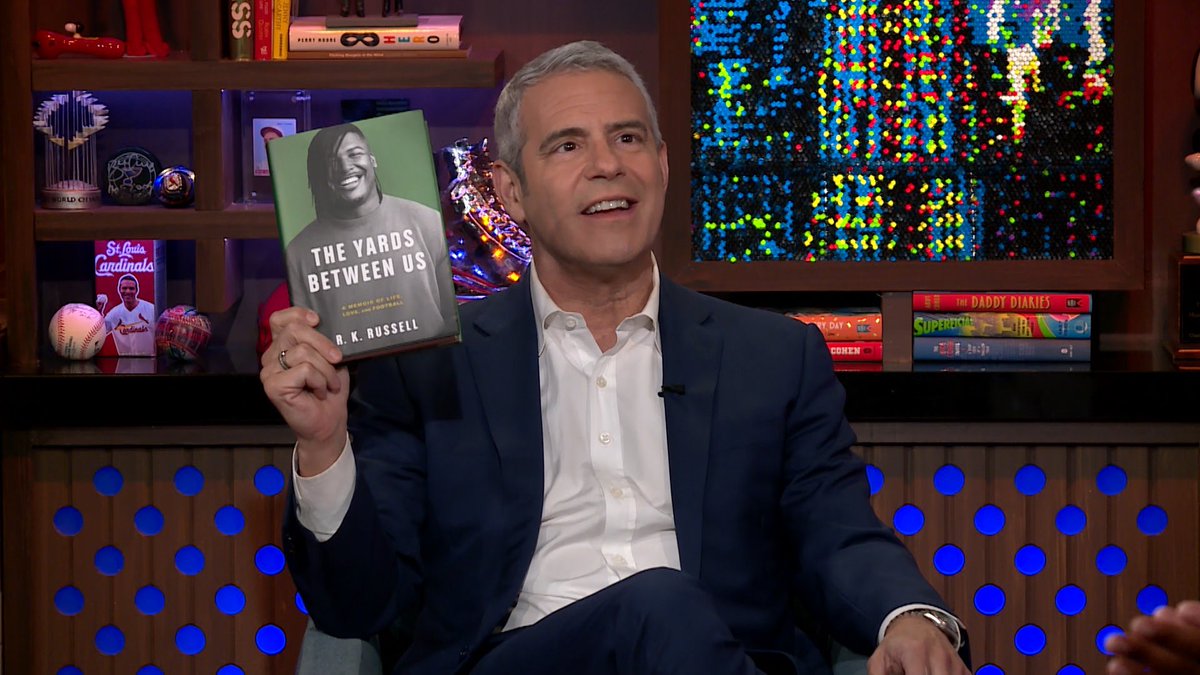 R.K. Russell (@rkrelentless) on Twitter photo Thank you <a href="/Andy/">Andy Cohen</a>, for showing me and my memoir, The Yards Between Us, so much love. I'm missing the clubhouse already. 💚 #wwhl <a href="/BravoWWHL/">Watch What Happens Live!</a> Thank you <a href="/Andy/">Andy Cohen</a>, for showing me and my memoir, The Yards Between Us, so much love. I'm missing the clubhouse already. 💚 #wwhl <a href="/BravoWWHL/">Watch What Happens Live!</a>