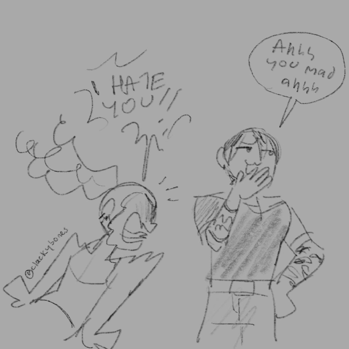 clackybones's tweet photo. played #14dwy day 2 i hate teo !!! but it’s fun to draw this dynamic 
dulce is so sweet until it comes to him 😭 #14dayswithyou https://t.co/EyqjgQYyxF