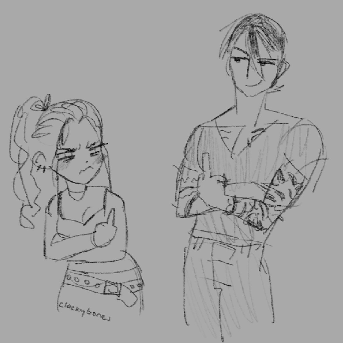 clackybones's tweet photo. played #14dwy day 2 i hate teo !!! but it’s fun to draw this dynamic 
dulce is so sweet until it comes to him 😭 #14dayswithyou https://t.co/EyqjgQYyxF