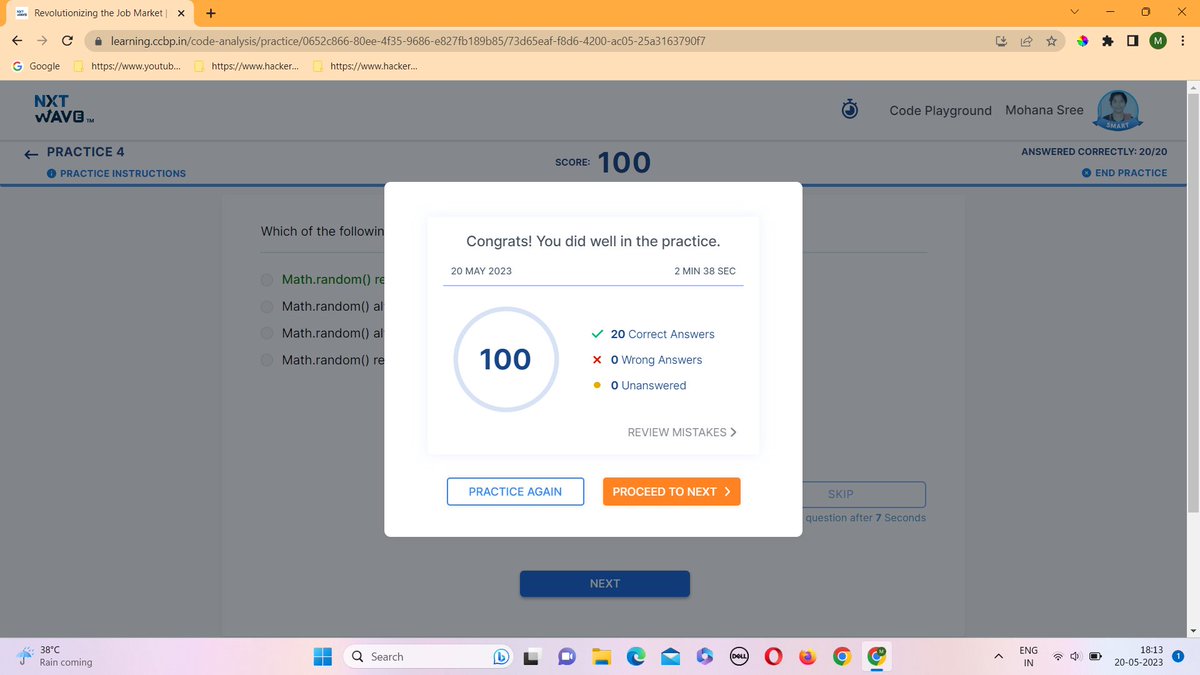 MohanaSreeKatam's tweet image. Hello People!!!
Introduction to JS & Variables > Practice 4
114 / 365 Days - Coding Challenge
Consistency matters a lot in development!!!
#dynamicwebdesign #nxtwave #ccbpian #coding #365daysofcode #365daysofchallenge #software #CSE #fullstackdeveloper
NxtWave Rahul Attuluri