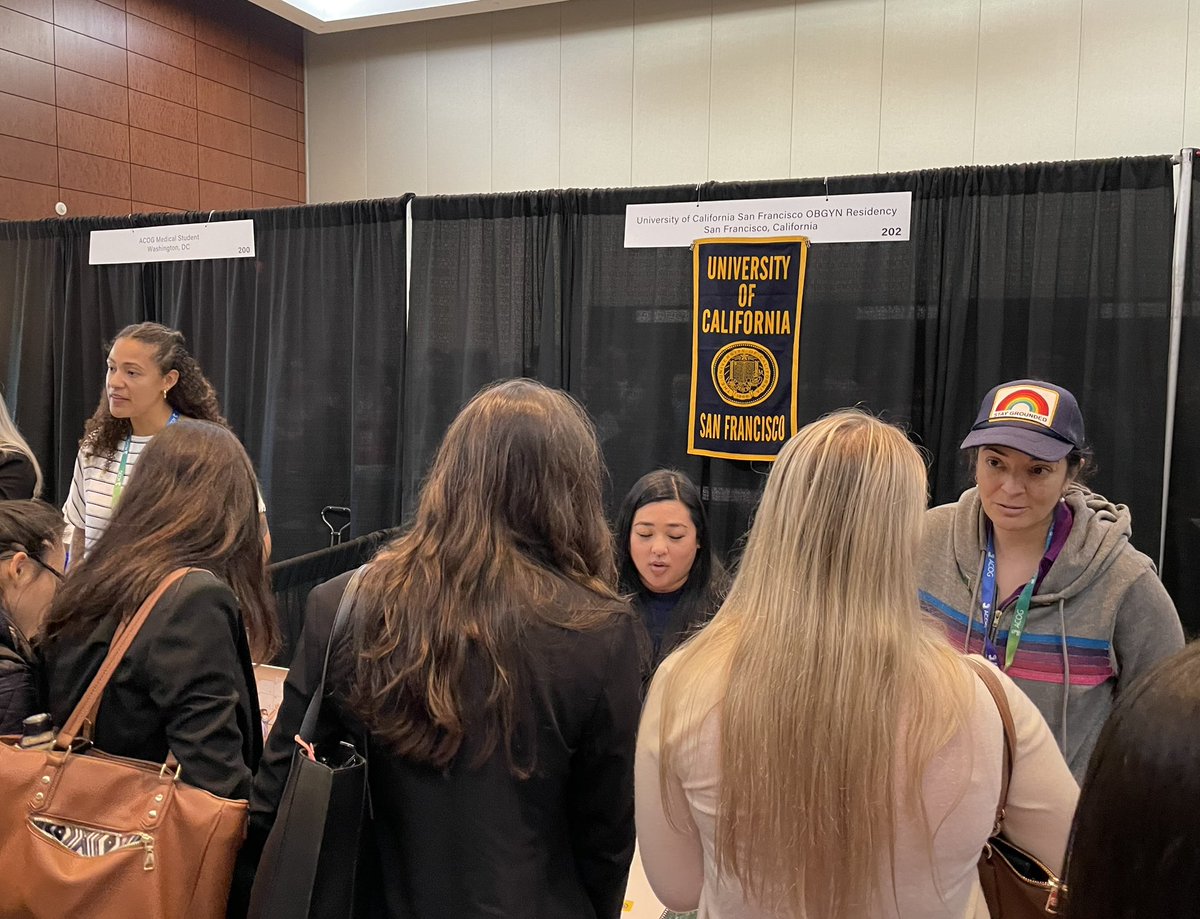 So proud of our <a href="/UCSF_ObGynRS/">UCSF Obstetrics Gynecology & Reproductive Sciences</a> residents promoting their training program at the <a href="/ACOG/">ACOG</a> career fair. Here’s looking the future of our profession! #ACOG2023