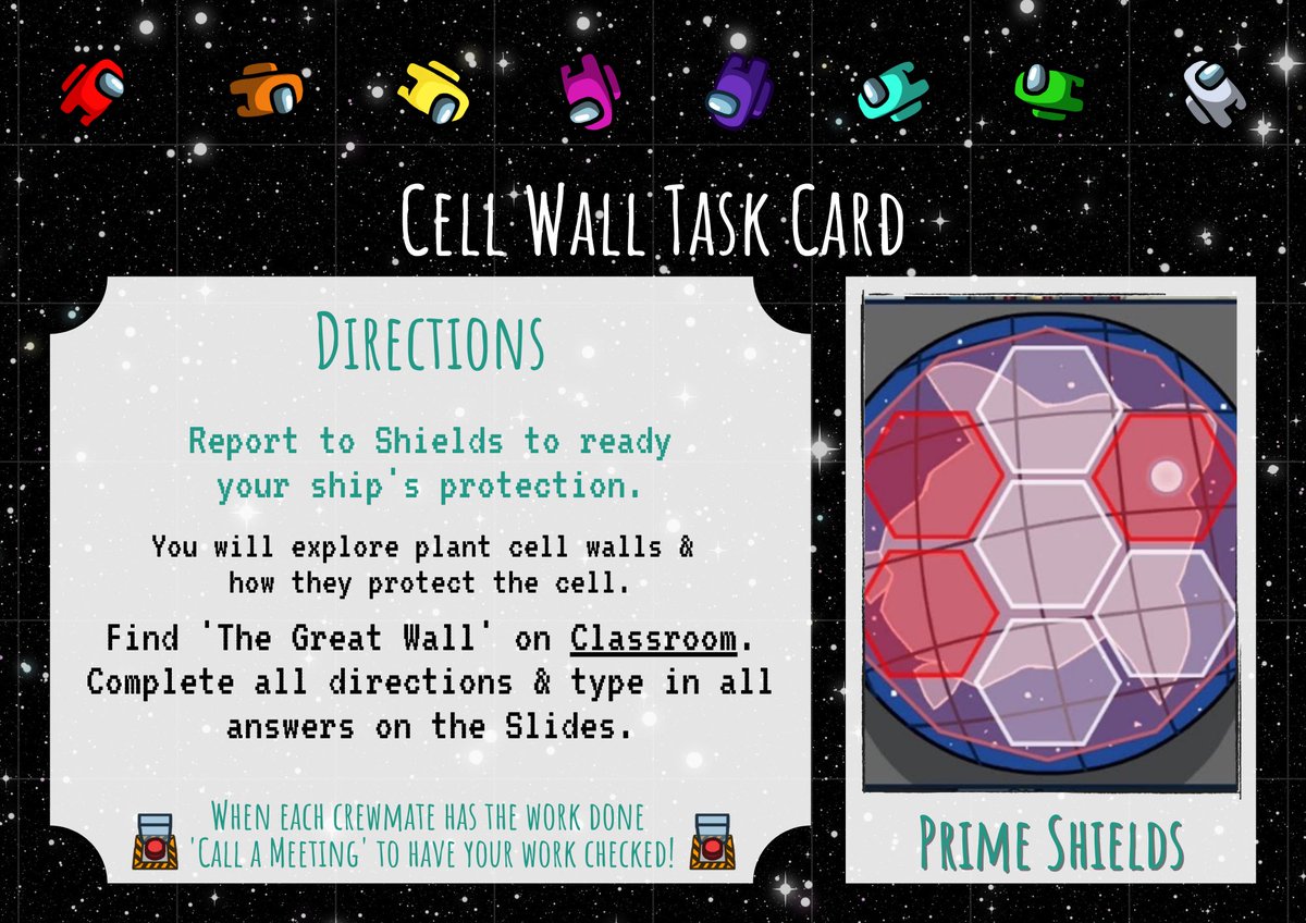@CanvaEdu How to pick just one?! Students completed tasks like this one learning about cells in our Among Us QRBreakIn- all while getting sabotaged by their teacher “imposter”! They had a ton of fun! Cell=ship; Organelles=tasks #sus