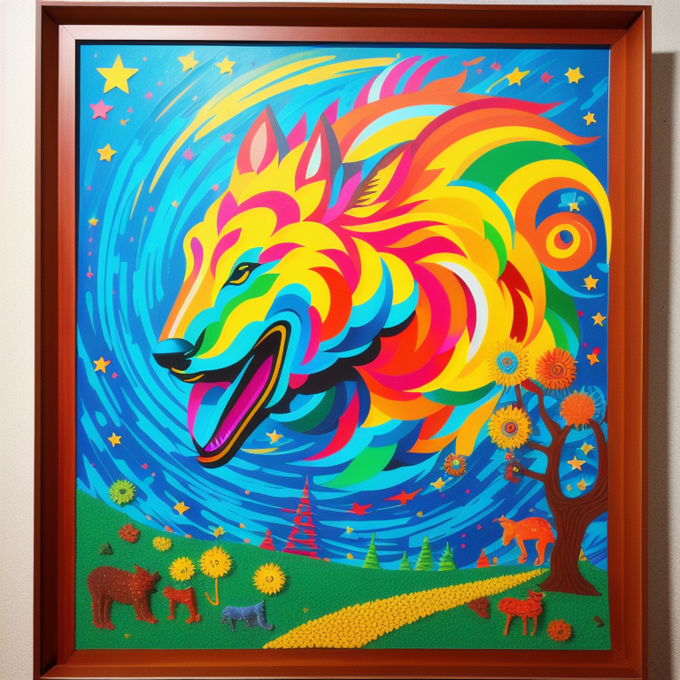 Wolf #Art #painting 

opensea.io/assets/ethereu… via <a href="/opensea/">OpenSea</a>