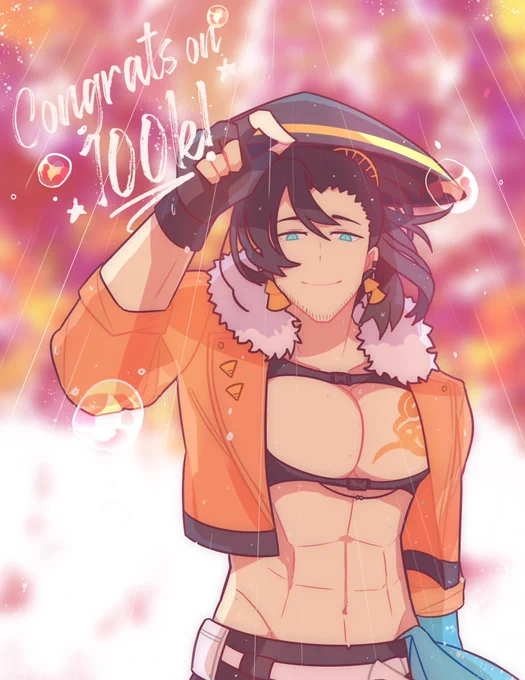 CONGRATULATIONS SHINRI ON 100K!! WOOOOO!! Thank you for always being yourself and awesome!!  #JosuijiArt #Shinri100k