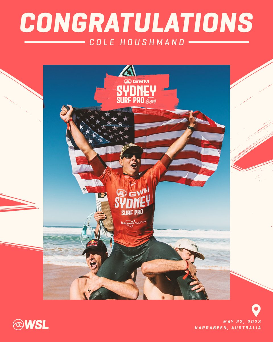 wsl's tweet photo. Congratulations to GWM #SydneySurfPro winner Cole Houshmand! 🏆

@destinationnsw @OriginalBonsoy https://t.co/YomRMTVqfd