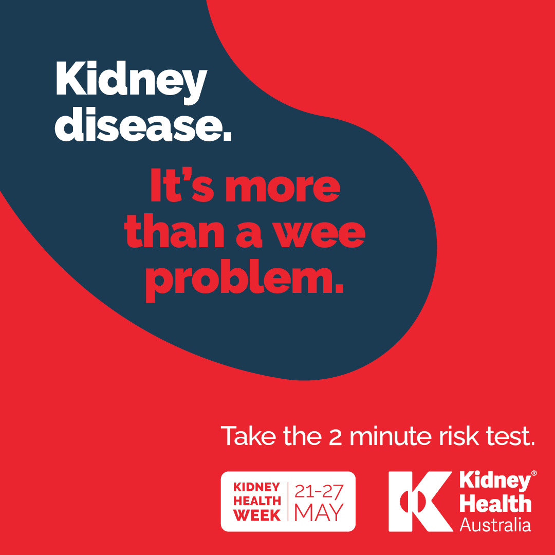 KarenDwyer12's tweet photo. It is #KidneyHealthWeek - take the 2 minute test at https://t.co/OkkeRGZUDG and make sure you are not one of the 1.8M Australians living with #KidneyDisease and yet are unaware. https://t.co/iGLrL8SdGH