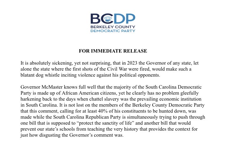 ralphp1887's tweet photo. @HolyCitySinner @samskardon Berkeley County Democrats reply as well!! https://t.co/yCisYPsAio