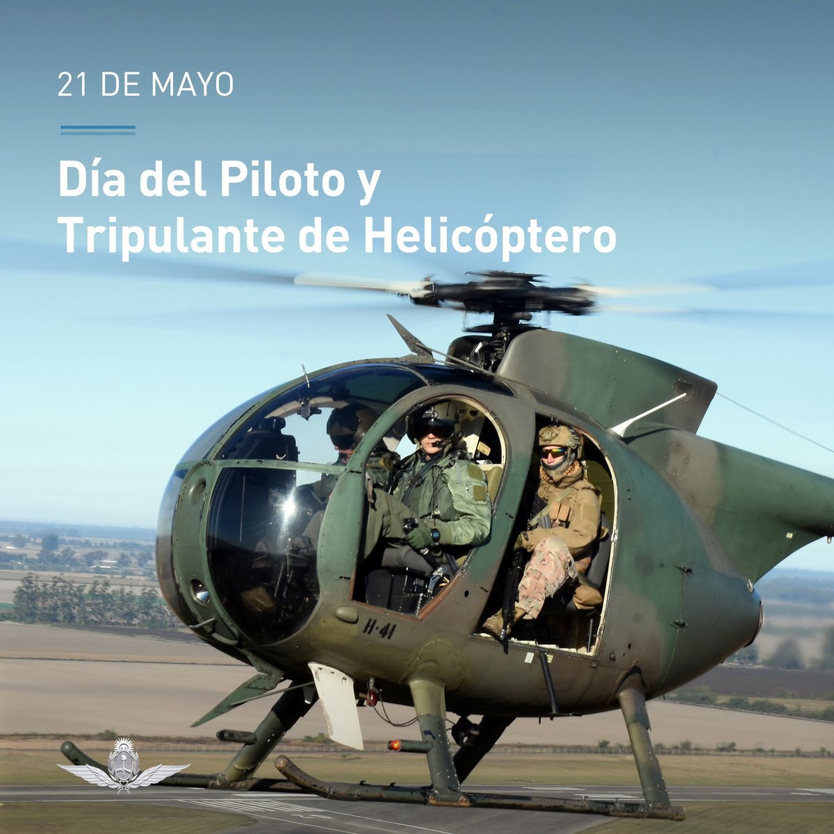 Día del Tripulante de Helicóptero de la Fuerza Aérea Argentina 📷
21 de mayo de 1982
#GestaDeMalvinas #PorSiempreMalvinas #OrgulloDePertenecer #FuerzaAéreaArgentina #MalvinasArgentinas  #VIIBrigadaAérea #SiempreYEnTodoLugar #DíaDelTripulanteDeHelicóptero #FAA #55Héroes