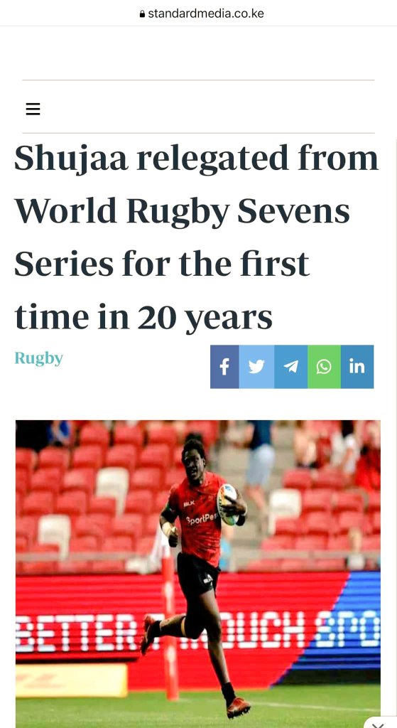 LucasOnyango15's tweet photo. This one of the saddest days in Kenya rugby history. Some of us were paid peanuts and expected to win trophies to a time when Kenya rugby players were paid well before of the people who came before them and pushed for player rights. We sit here trying to give all sorts of excuses https://t.co/zhU43Uy0aj