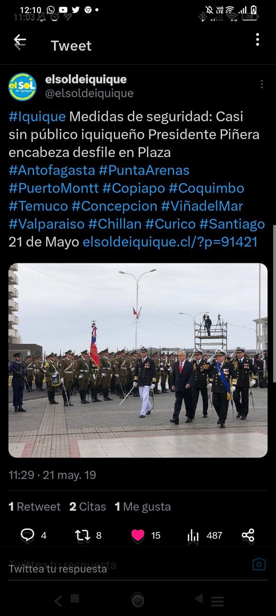 sandova72's tweet photo. @carreragonzalo Te recuerdo algo...es la armada quien organiza las festividades del 21 de mayo...y al weon que realata también que se informe. https://t.co/ND4KHpbnMP