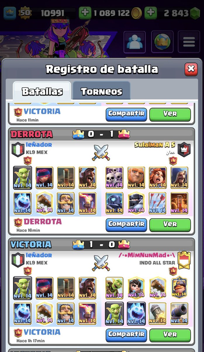 berserker25's tweet photo. @ClashRoyale de verdad es una cosa insoportable, hagan algo en el emparejamiento, no es aleatorio, el juego busca counter y no un counter leve,de verdad es de preocupar uno no es pro para lidiar con este tipo de match !! Cuando toca algo diferente se hace bien. Resuélvanlo 😡 https://t.co/rkF0IwXO3r