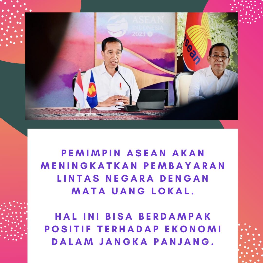 Pembayaran antar negara dengan mata uang lokal, akan berdampak positif terhadap ekonomi dalam jangka panjang

Jadi Pusat Pertumbuhan
#KTTngapainAja