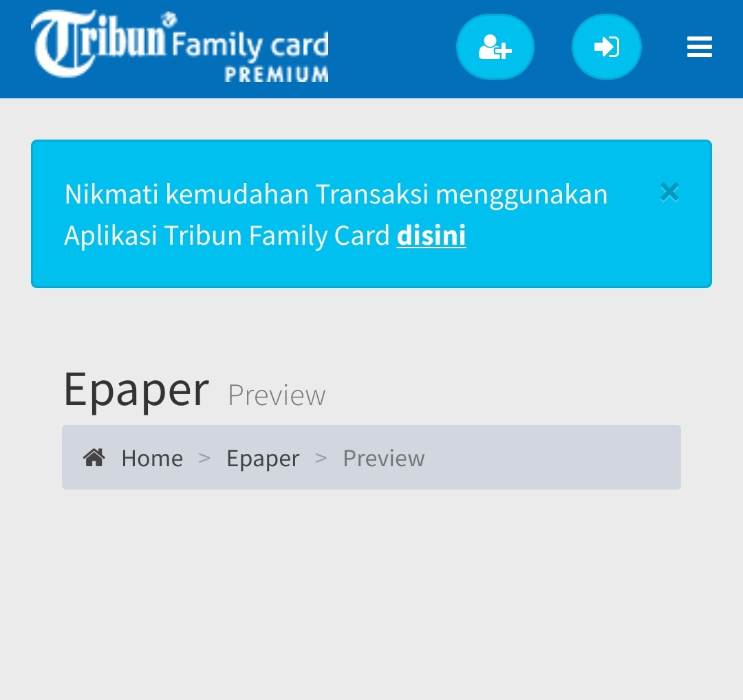 e-paper ka error lom <a href="/serambinews/">Serambi Indonesia</a> #tribunfamilycard