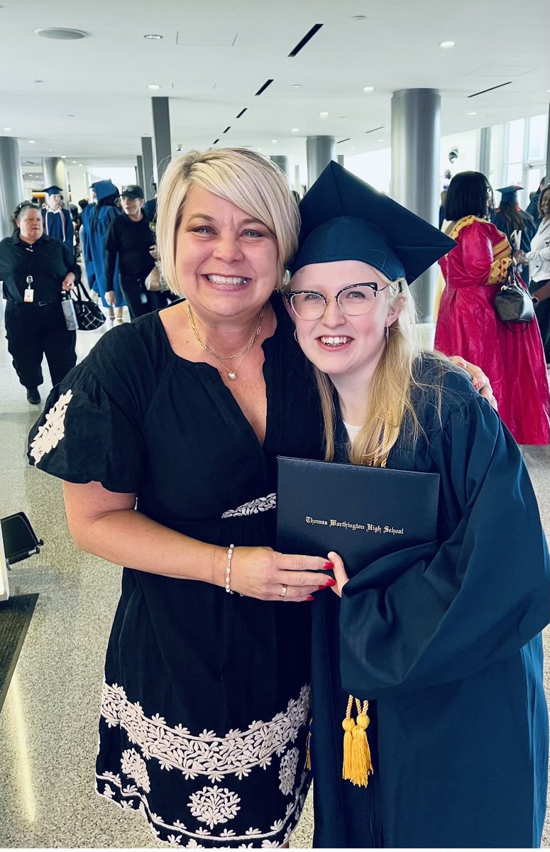 It was a true honor to present my former First Grader with her diploma today @TWHS_Cardinals Congratulations Abi! I know you are going to change the world! #itsworthit #wscdistrict #proudteacher