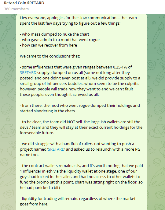 RetardCoinErc20's tweet photo. $RETARD update, vote in poll in replies https://t.co/DaMg6hXkZp