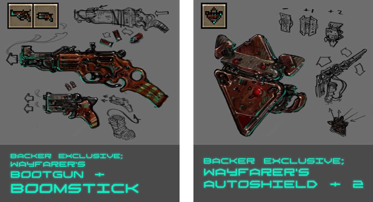 modredcastleton's tweet image. BootGun + BoomStick ☢️☢️☢️

#HibernaculumGame #WormwoodStudios