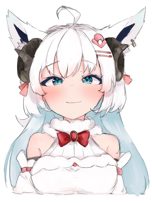 【ホロライブ白上化計画】    No.25 白上フブキ×角巻わため  #絵フブキ #つのまきあーと