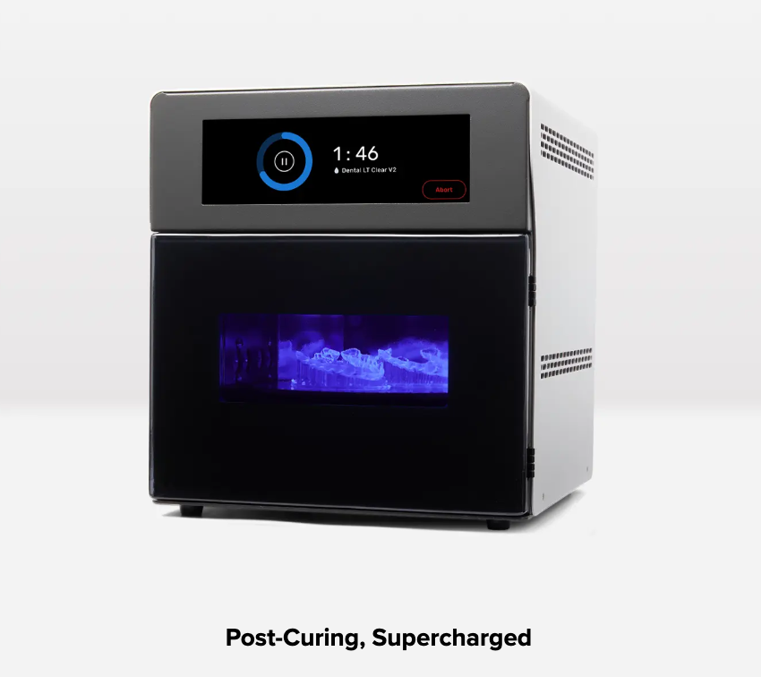 formlabs's tweet photo. Cure dental parts in one to SIX minutes only! Checkout Fast Cure by @formlabs Dental, our powerful & high-performance curing unit that maximizes material properties for stereolithography prints. 👉 https://t.co/ih7EfjKDer
#FastCure #dental #3dprintingtechnology https://t.co/5KoOMwv4ga
