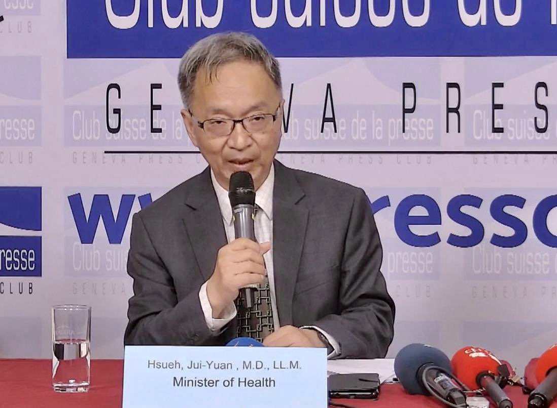 MOFA_Taiwan's tweet photo. #WHA76 has officially started, yet #Taiwan🇹🇼 remains barred from the @WHO decision-making body. @MOHW_Taiwan Minister Hsueh held a press conference in #Geneva &amp; told the world: #China’s distortion of @UN Resolution 2758 cripples global efforts to achieve #HealthForAll. https://t.co/jgTF7X0zfr