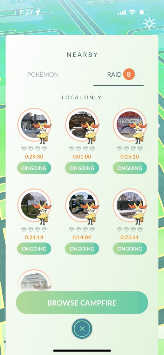 pkgodetroit's tweet photo. Look! A bunch of raids I can’t do because no one is out raiding locally #bringbackremotes https://t.co/9pZZna3fBJ