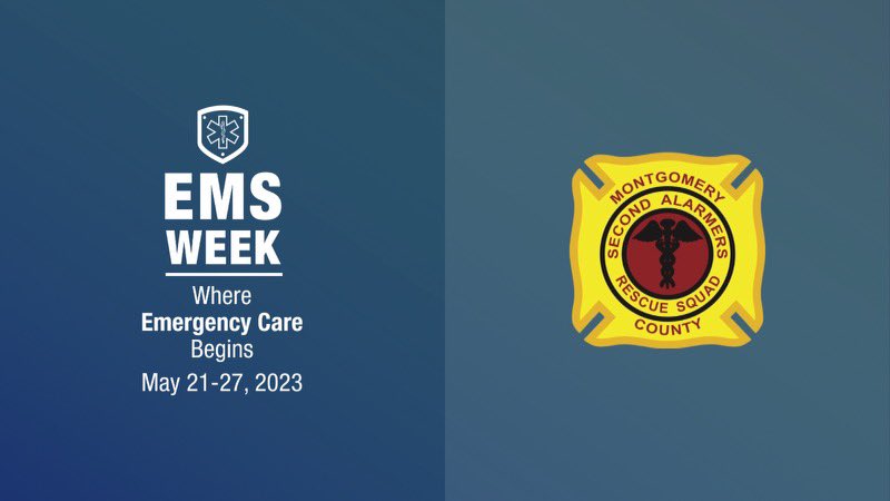 SecondAlarmers's tweet photo. Happy #EMSWeek everyone! 🚑
As we have done in recent years, we will be posting profiles of some of our members over the next few days or so. Be sure to check back!
#SupportEMS #EMSWeek2023 #EMT #Paramedic #PHRN #EMS #EmergencyMedicalService #MontcoPA https://t.co/QxITtEYeqe