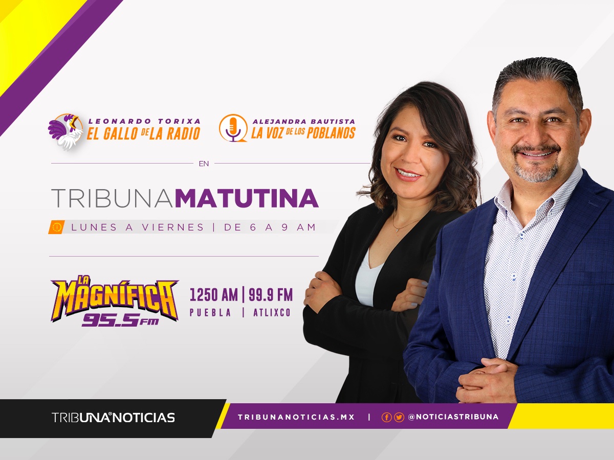 Infórmate en #TribunaMatutina🎙con @LeonardoTorixa, el #GalloDeLaRadio🐓, y @AleBau_Tribuna, #LaVozDeLosPoblanos. Escúchanos de lunes a viernes a las 🕕 6:00 hrs por @LaMagnificaFM, en #Atlixco a través de @LaMagnifica999. 🤠🗞