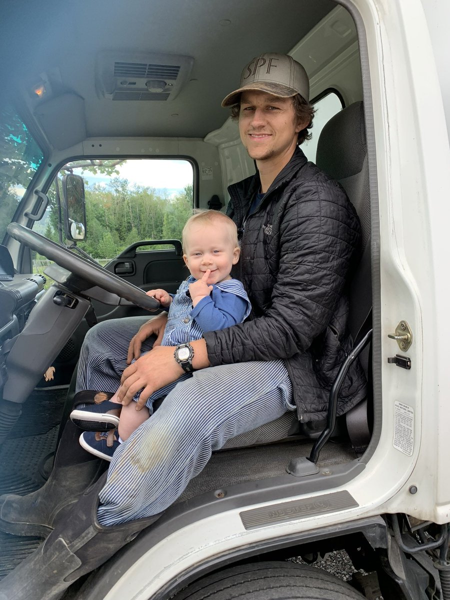 farmerberger's tweet photo. Someone is ready to make deliveries with dad https://t.co/1fuKqiQhIU