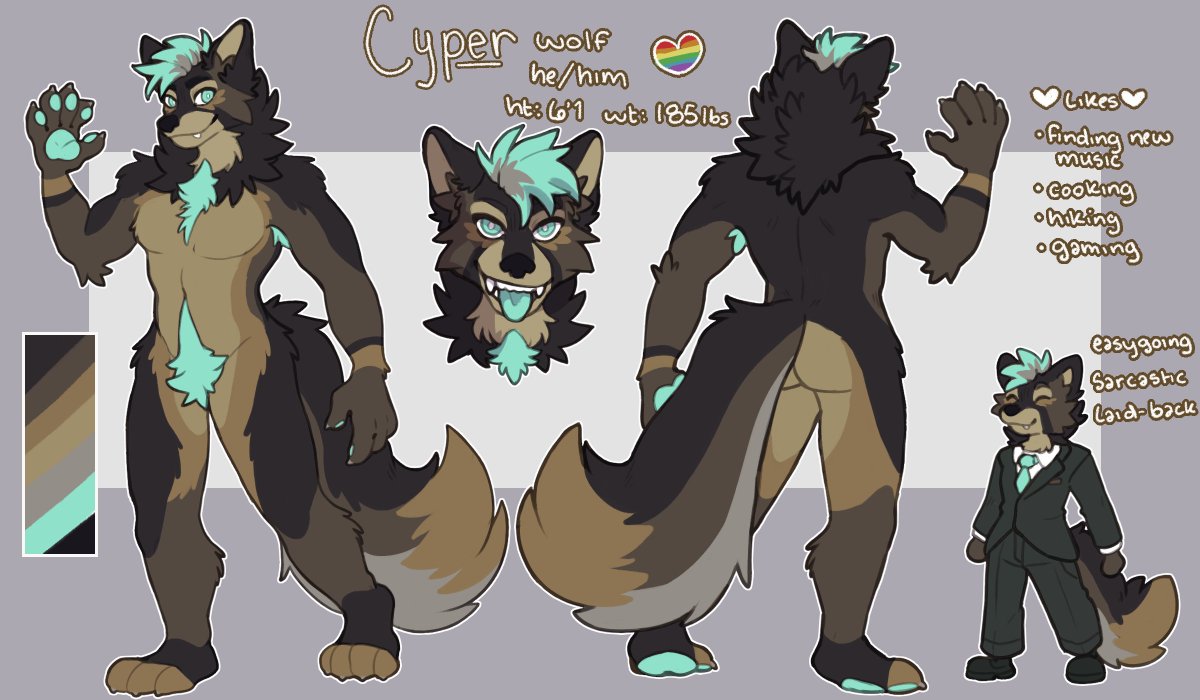 CyperWoof's tweet photo. Finally got a ref! Made by @batsoupart 

Miles helped bring Cyper to life and made the entire experience very pleasant. I definitely recommend you go check their work out. Couldn't be happier with the end result! https://t.co/NseFyZr8aq
