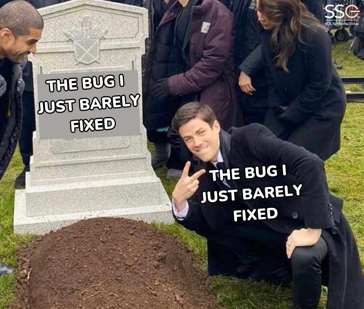 SQLGroup's tweet photo. #sql #sqlsolutionsgroup #sqlmeme #sqlhumor #dba #dbameme #dbajokes #programming #computerprogrammingmeme https://t.co/YicbyGJziq