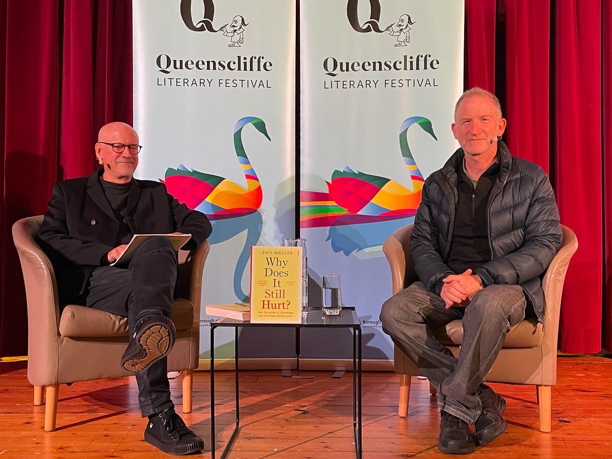 Thoroughly enjoyed yesterday's chinwag with psychologist Peter Quarry @QLFLitFest - all about Why Does It Still Hurt? #ChronicPain @scribepub