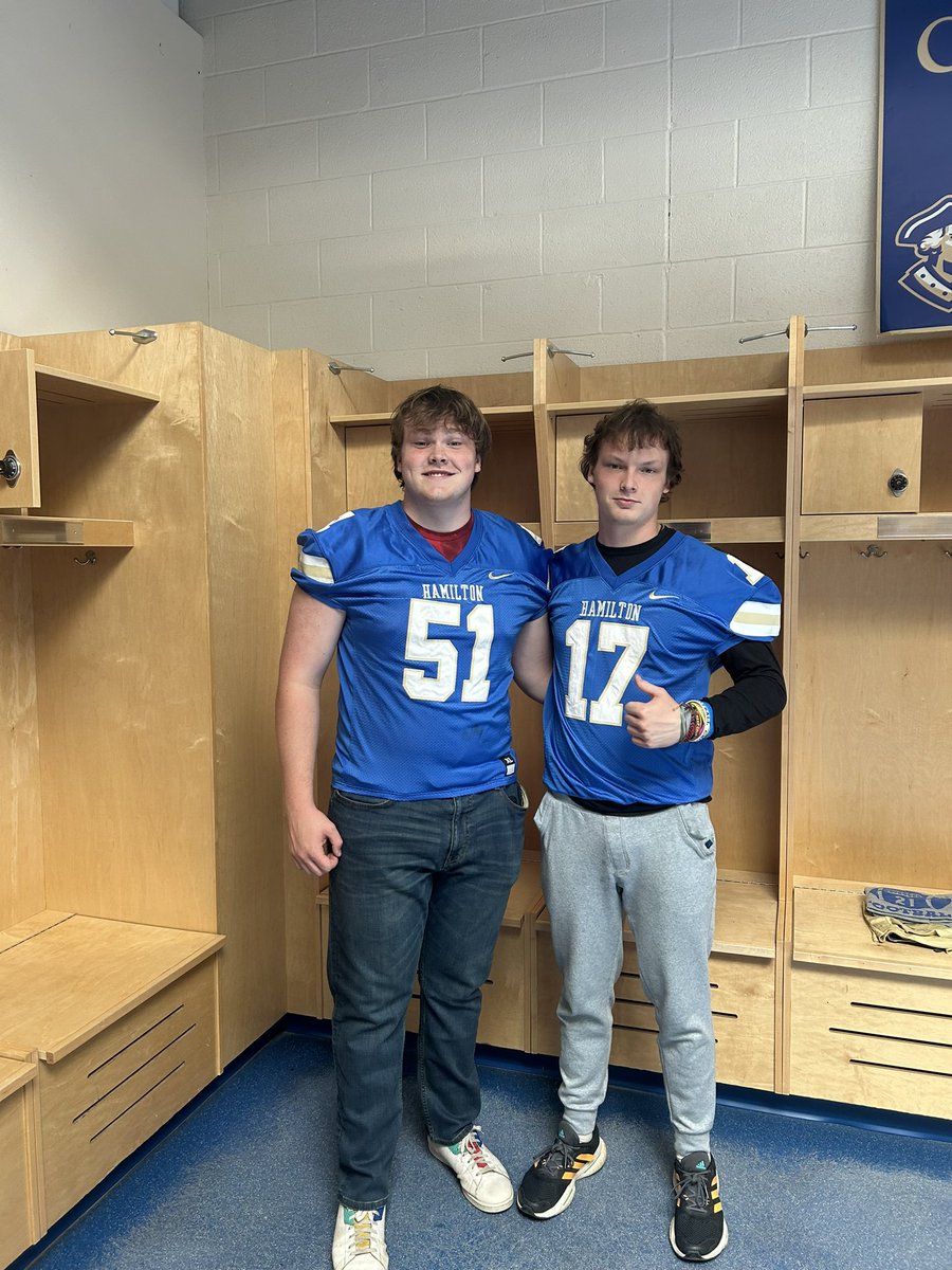 Hunter5Cassidy's tweet photo. Had an amazing time at Hamilton yesterday! Thanks to @CoachJFriedman   for showing my family and I all Hamilton has to offer! @AidanCa99088725 @CoachPoeWins @coachjillg @LvilleBigRedFB https://t.co/byflRlXugj