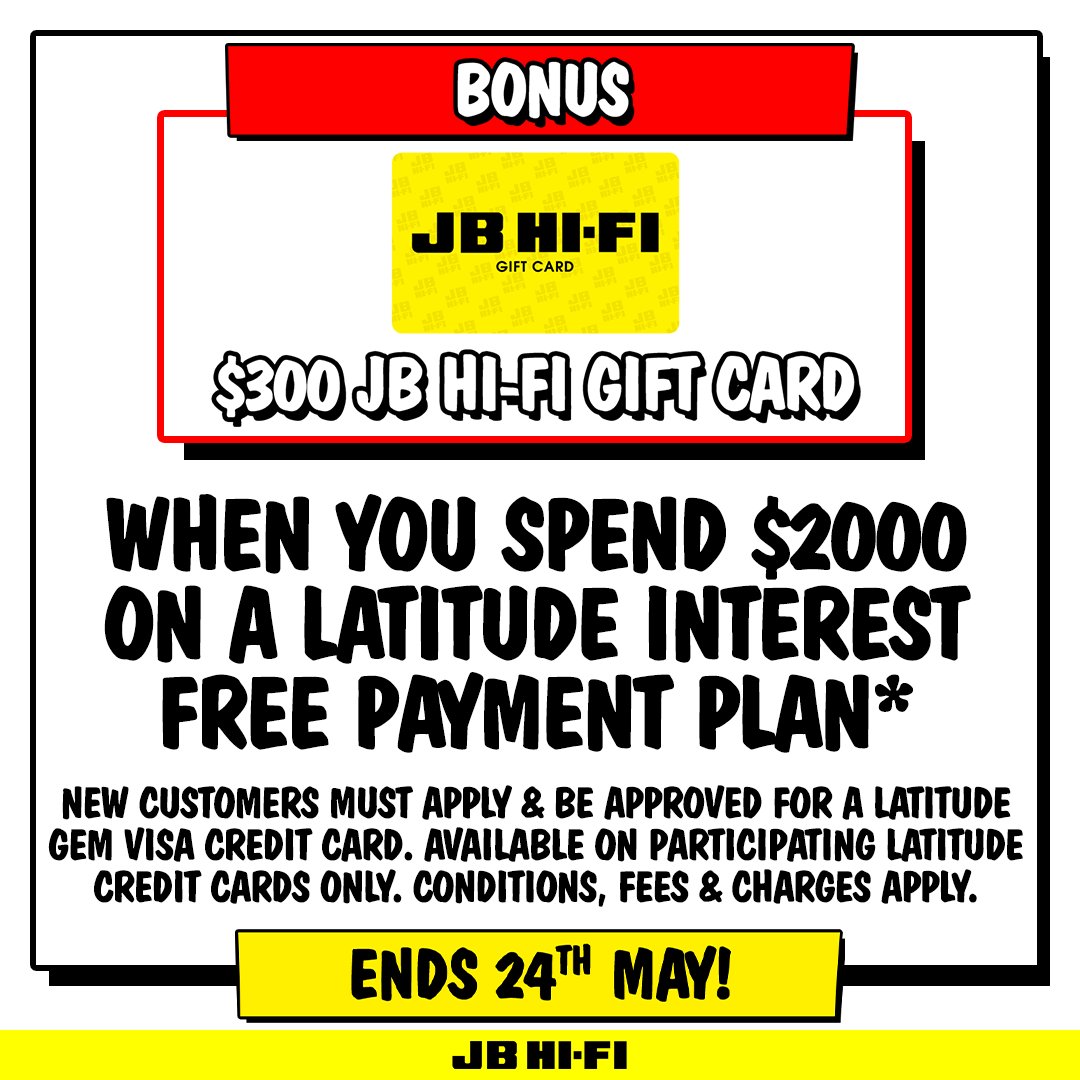 JB HiFi on Twitter "Get a BONUS 300 JB Gift Card when you spend