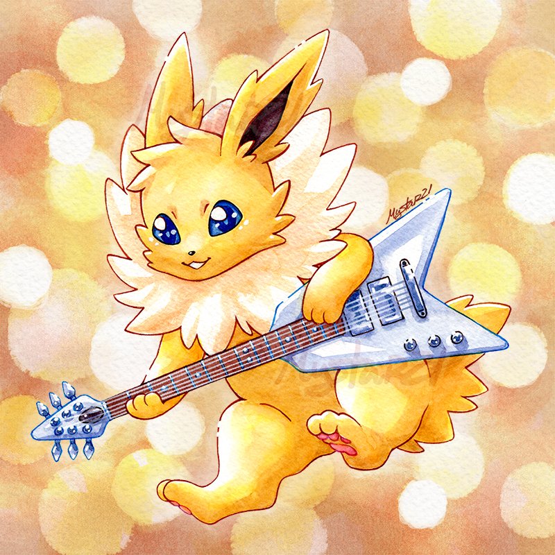 vaporeon pokemon (creature) no humans instrument solo holding instrument holding blue eyes  illustration images