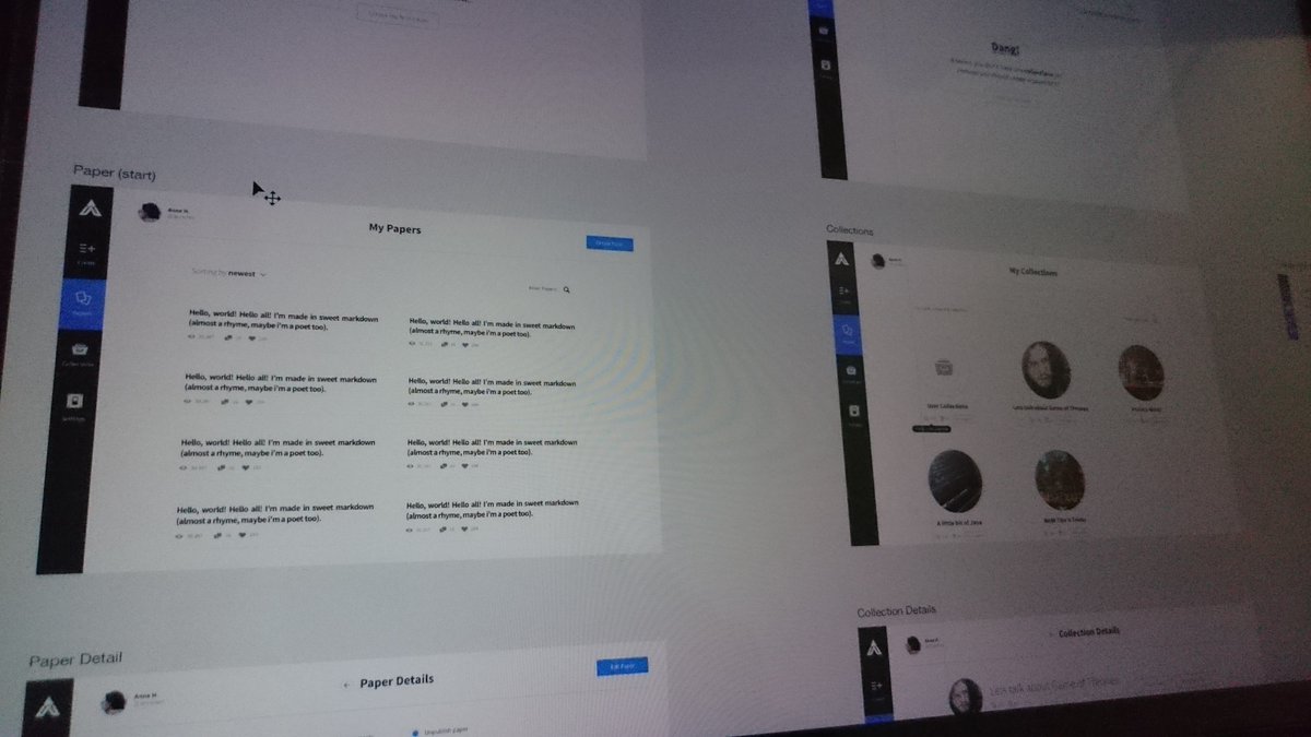 kazzkiq's tweet photo. Em 2015 eu comecei um projeto de criar uma plataforma de publicação de conteúdo igual o Medium, mas a escrita era em markdown.

Chamei um colega de trampo pra codar o back, enquanto eu codava o front + design.

Nunca saiu do papel por minha culpa. https://t.co/tQtSr7f8YM