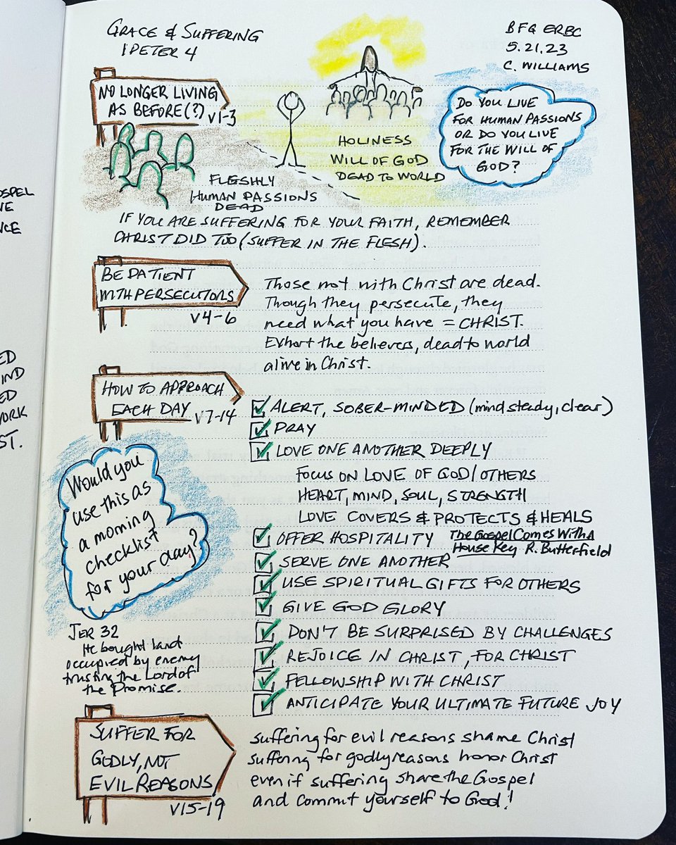 notes_rough's tweet photo. Great lesson from 1 Peter 4.  See the checklist Peter gives us…
@edwardsroadbc https://t.co/SqpcbVa8Pe