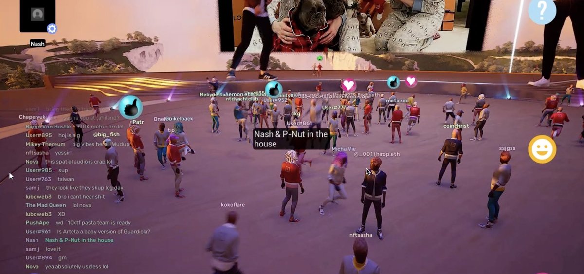 nashahmedx's tweet photo. Still can’t believe I was hanging out in the metaverse with Zinchenko! 🙌🏽 

What an incredible experience put together by @HermanNarula; got to meet a @premierleague legend, got to hang out with my @OthersideMeta homies and got another chance to play around with the awesome tech @Improbableio are building! 

Can’t wait to do it all again next week!  🫡